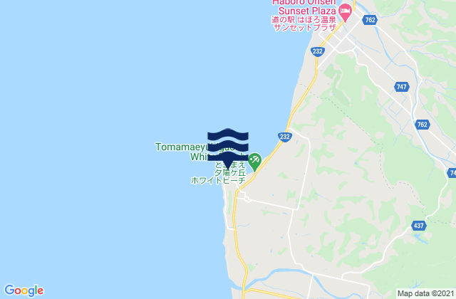 Mappa delle maree di Tomamai, Japan