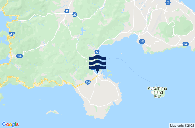 Mappa delle maree di Tomiemachi, Japan