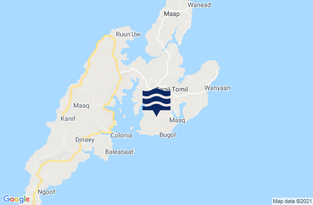 Mappa delle maree di Tomil Municipality, Micronesia