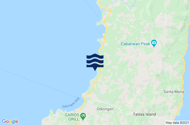 Mappa delle maree di Tomingad, Philippines