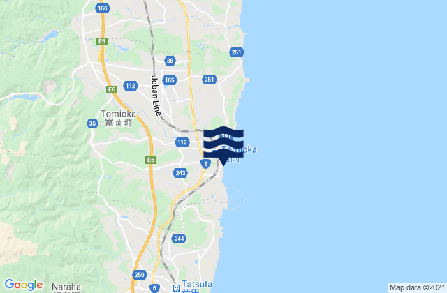 Mappa delle maree di Tomioka, Japan