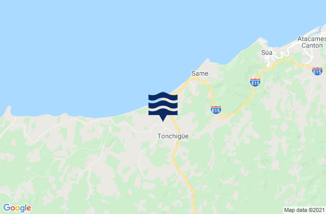 Mappa delle maree di Tonchigue, Ecuador