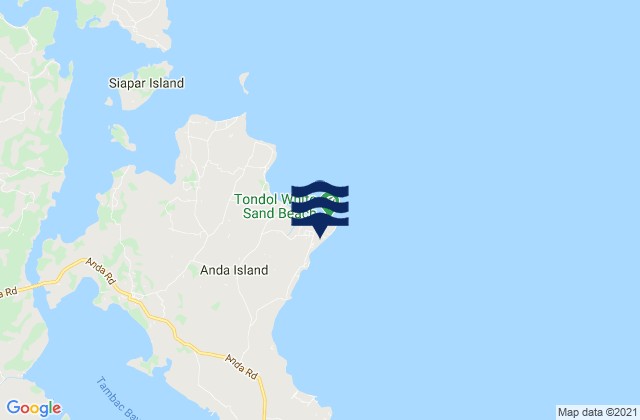 Mappa delle maree di Tondol, Philippines