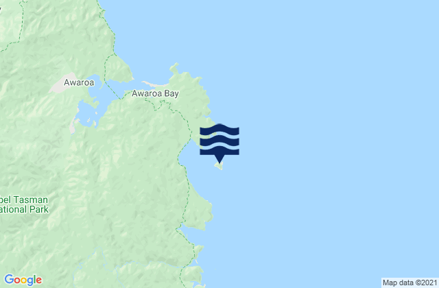 Mappa delle maree di Tonga Island Abel Tasman, New Zealand
