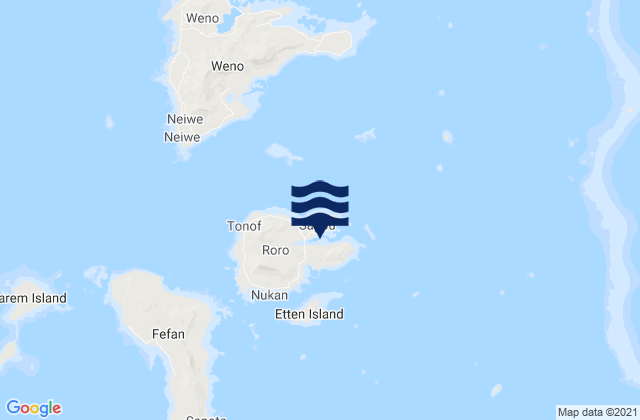 Mappa delle maree di Tonoas Municipality, Micronesia