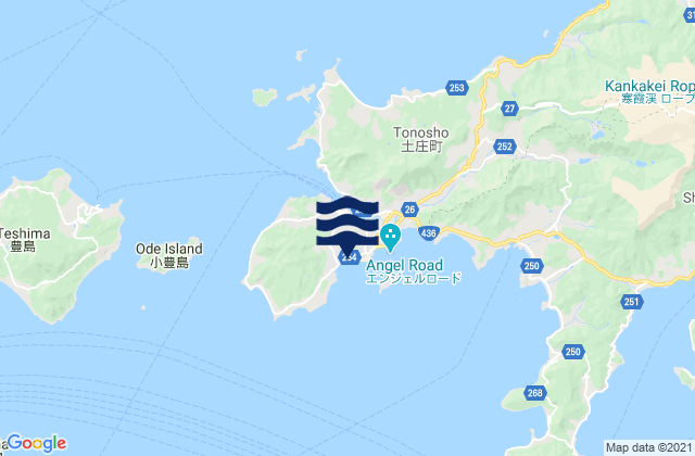 Mappa delle maree di Tonoshō, Japan