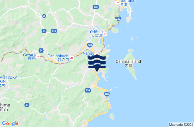Mappa delle maree di Tonoura (Miyazaki), Japan