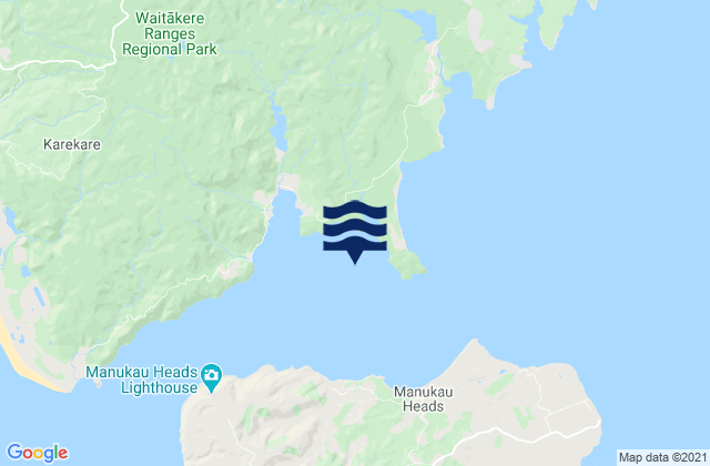 Mappa delle maree di Torea Bay, New Zealand