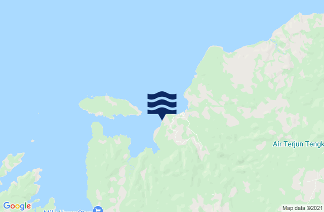 Mappa delle maree di Toroloji, Indonesia