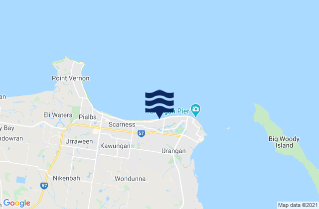 Mappa delle maree di Torquay, Australia