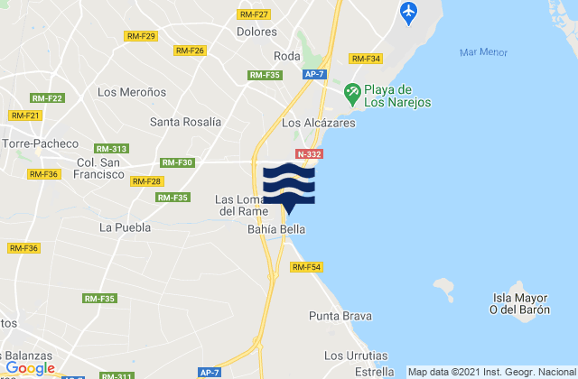 Mappa delle maree di Torre-Pacheco, Spain