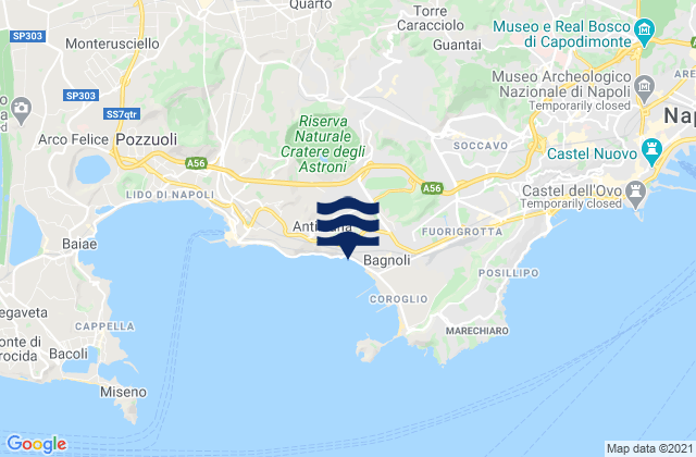Mappa delle maree di Torre Caracciolo, Italy