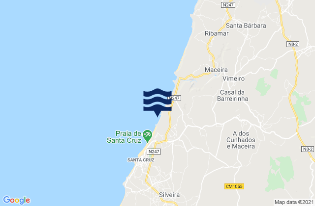 Mappa delle maree di Torres Vedras, Portugal