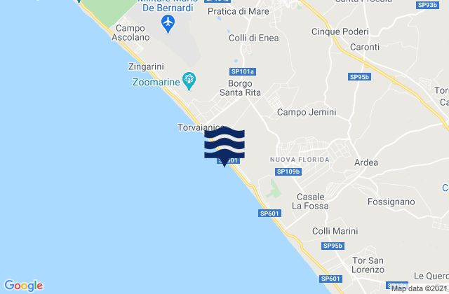 Mappa delle maree di Torvaianica Alta, Italy