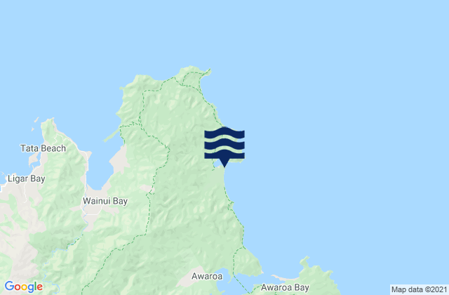 Mappa delle maree di Totaranui, New Zealand