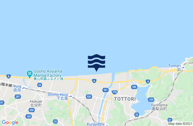 Mappa delle maree di Tottori, Japan