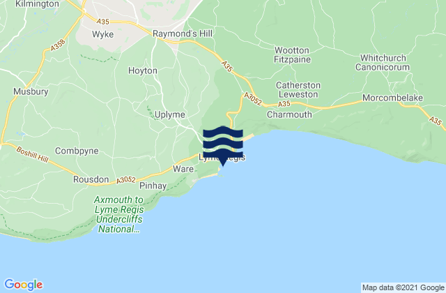 Mappa delle maree di Town Beach, United Kingdom