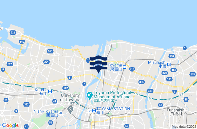 Mappa delle maree di Toyama-shi, Japan