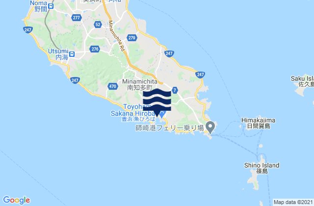 Mappa delle maree di Toyohama, Japan