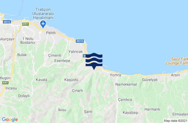 Mappa delle maree di Trabzon, Turkey