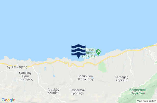 Mappa delle maree di Trachóni, Cyprus