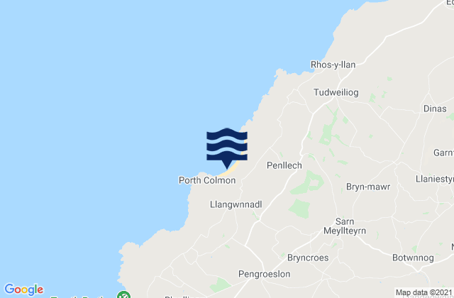 Mappa delle maree di Traeth Penllech Beach, United Kingdom