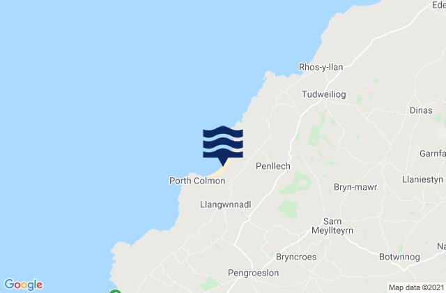 Mappa delle maree di Traeth Penllech, United Kingdom