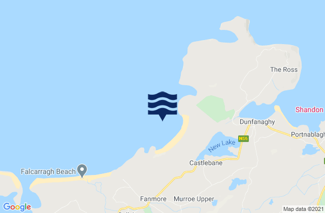 Mappa delle maree di Tramore Bay, Ireland