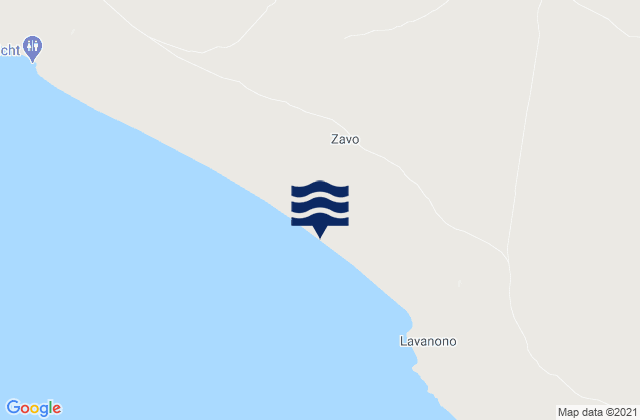 Mappa delle maree di Tranovaho, Madagascar