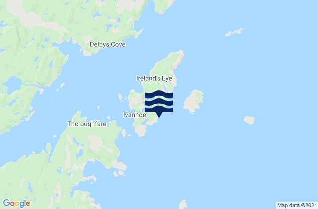 Mappa delle maree di Traytown Harbour, Canada