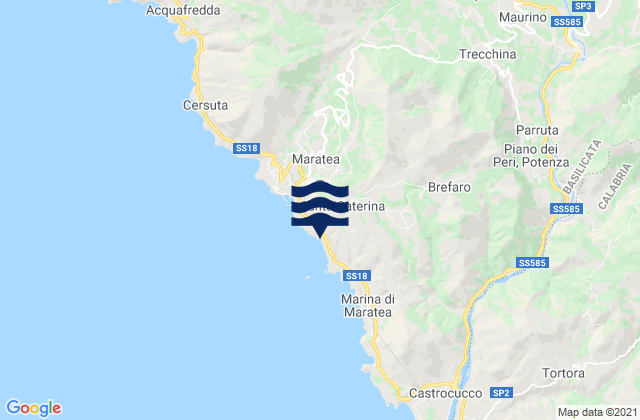 Mappa delle maree di Trecchina, Italy