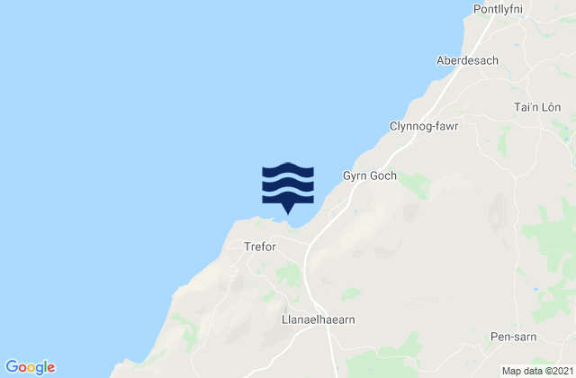 Mappa delle maree di Trefor, United Kingdom