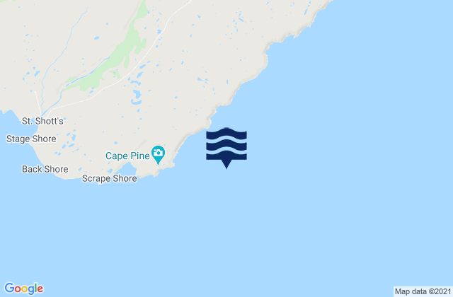 Mappa delle maree di Trepassey Bay, Canada