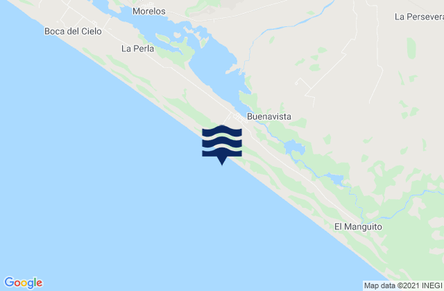 Mappa delle maree di Tres Picos, Mexico