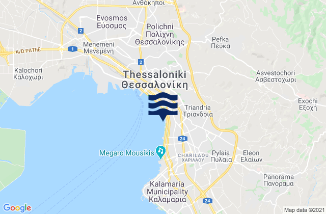 Mappa delle maree di Triandría, Greece