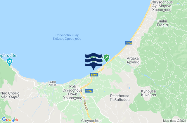 Mappa delle maree di Trimithoúsa, Cyprus