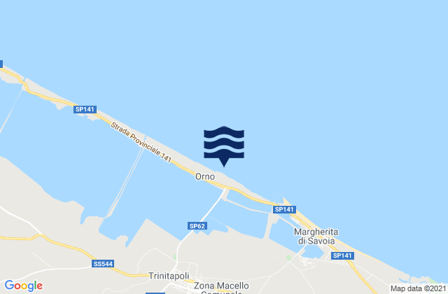 Mappa delle maree di Trinitapoli, Italy