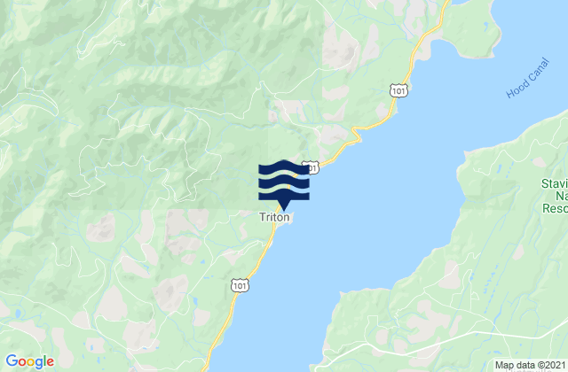 Mappa delle maree di Triton Cove, United States
