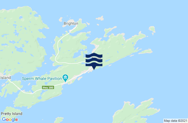 Mappa delle maree di Triton Island, Canada