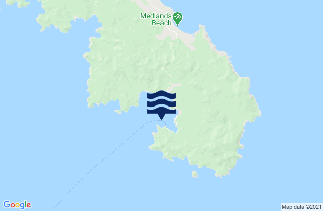 Mappa delle maree di Tryphena, New Zealand