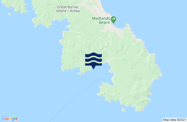 Mappa delle maree di Tryphena Harbour, New Zealand
