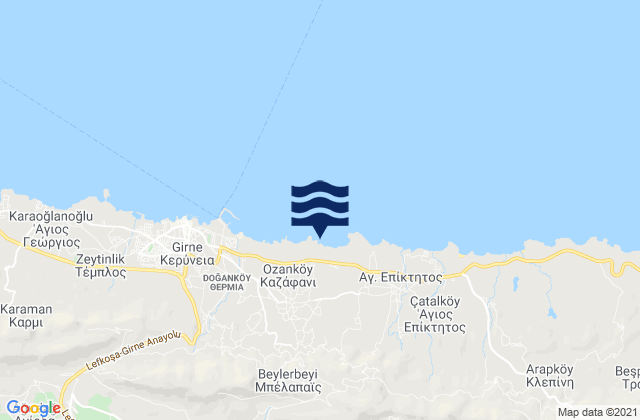 Mappa delle maree di Tráchonas, Cyprus