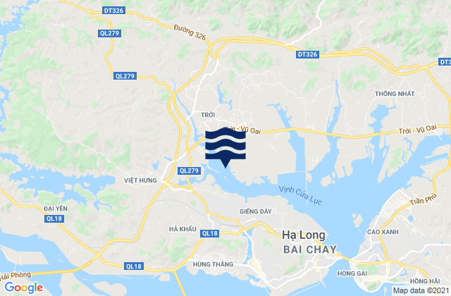 Mappa delle maree di Trới, Vietnam