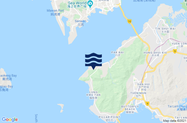 Mappa delle maree di Tsang Tsui, Hong Kong