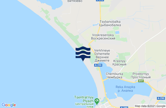 Mappa delle maree di Tsibanobalka, Russia