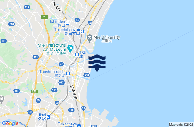 Mappa delle maree di Tsu Ko Iseno Umi, Japan