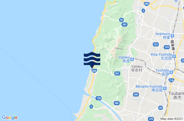 Mappa delle maree di Tsubame Shi, Japan