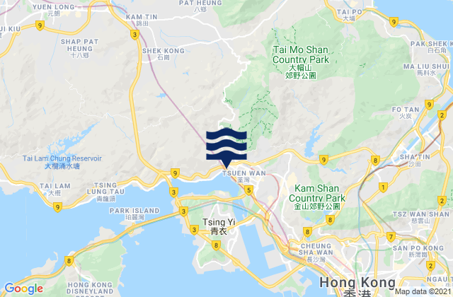 Mappa delle maree di Tsuen Wan District, Hong Kong