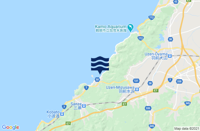Mappa delle maree di Tsuruoka Shi, Japan