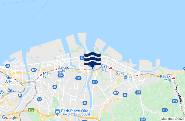 Mappa delle maree di Tsurusaki, Japan